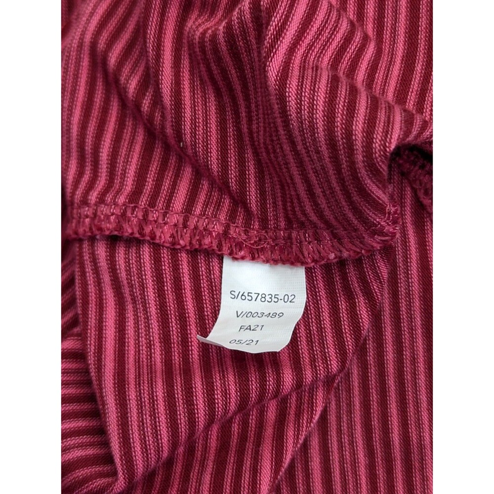 Athleta Womens Large Red Pink Cloudlight Stratus Striped Long Sleeve Top - Picture 5 of 6